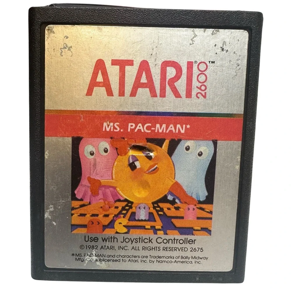 Ms. Pac-Man (Atari 2600, 1982) Authentic Cartridge Only‎